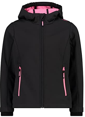 CMP - Softshelljacke für Kinder, Anthrazit-Pink Fluo, 152