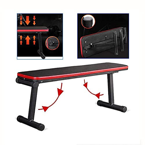 Hantelbank, Fitnessstudio, Hantelbank, verstellbare Bänke, Hantelbank, Fitnesshocker, Fitnessgeräte, Sit-Up-Brett, häusliche Sit-Ups, Vogel-Klappbankdrücken (Farbe: Schwarz, Größe: 110 31).