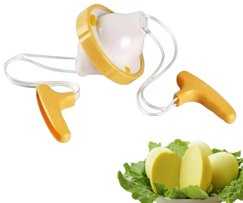 Rotary Egg Mixing Spinner | Pull-Cord Egg White Whisker | Portable Shell- Stirring Tool with Handheld Rope Action | Multi-Use Kitchen for Meal Prep, Healthy Diets, Quick Omelets, Smooth