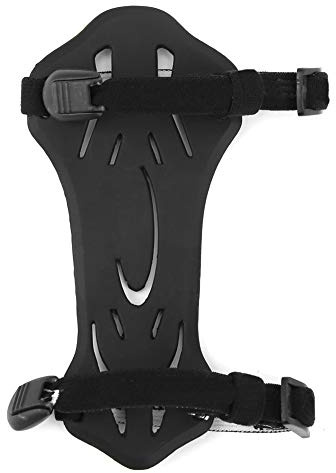 Aoaoy Tiro con arco 15 × 10 × 3 – Protector de brazo de entrenamiento de arco de competición equipo de protección universal negro