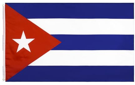 Bandera De Cuba – Poliéster 90x150cm Diseño Resistente A La Decoloración | Bandera Nacional Cubana Duradera | Banderra Ligera De Exhibición Interior Al Aire Libre Para Celebración Del Desfile Del Jard