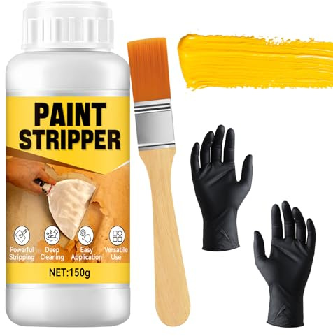 XINGHUO Paint Stripper, Paint Remover, Paint Stripper Metal, Paint and Varnish Liquid Stripper, Quick Paint Removal, Easy to Use, Remove Various Types of Paint, Suitable for Metal Surfaces, 150g