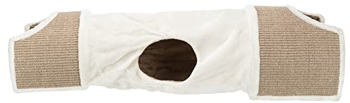 Trixie 43004 Kratztunnel, 110 × 30 × 38 cm, lichtgrau/braun/taupe