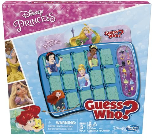 Hasbro Gaming Guess Who? Disney Princess Edition Kids Board Game, Fun Game for Families and Kids Ages 5 and Up, Easter Gifts for Boys and Girls, Preschool Games (Amazon Exclusive)