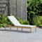 Amazonia Regatta Tumbona para patio | Muebles para exteriores duraderos con acabado de teca | Cojín gris