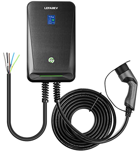 LEFANEV Typ 2 Ladekabel 11kw,Wallbox 16A mit Klarer LCD-Anzeige, IP65 wasserdichte Ladegerätbox, EV Ladegerät für Allen Elektrofahrzeugen EV PHEV