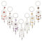 nbeads 14 Pcs Pendentifs Attrape-rêves, Pendentifs Attrape-rêves en Alliage de Quartz Rose Naturel avec Anneaux de Clés en Acier Inoxydable 316 pour les Décors de Chaînes de Clés à Suspendre