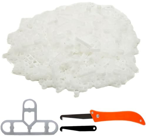 Aisamco 300 Pcs Tile Spacers,10mm T-Shape Floor Tile Slab Brick Spacers Stone Wall Spacer Tile Leveling System for Wall, Garden, Red Bricks, Patio Slabs