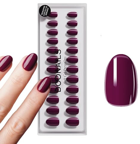 DOONAILS – Press On Nails 30er Set Into You abgerundete Form Violett – Nägel zum Aufkleben Full Cover in Salonqualität – Fake nails soft gel Short – Natürliches & angenehmes Tragegefühl