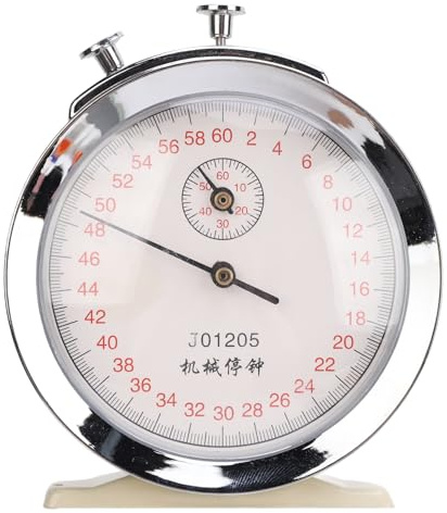 Chronomètre Mécanique de 60 Secondes avec Cadran 0, 2 S, Chronographe de Sport en Métal et Plastique pour la Course à Pied et Le Cyclisme avec Design Compact