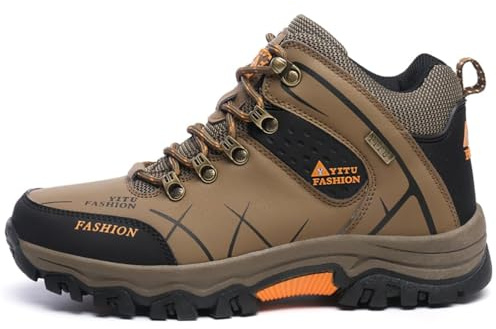 Xuanke Chaussures de randonnée pour homme et femme - Imperméables - Confortables et légères - Pour le camping, kaki, 39 EU
