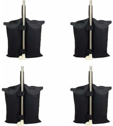 Lot de 4 sacs de lestage universels cousus pour auvent, tente, tissu Oxford haute résistance, facile à utiliser, à remplir avec du sable, des rochers, de la neige, toutes saisons