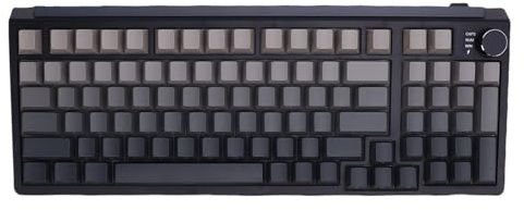 SENECESLI Wireless Mechanical Gaming Keyboard with Knob, Vibrant RGB Side Lighting, Gaming Keyboard in 75% Layout, Sound Dampening, Mechanical Keyboards (Black Gray)