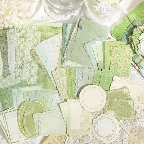 Set di adesivi per scrapbook, 100 fogli di carta a tema vintage per journaling, scrapbooking, per bullet journaling, junk journal, notebook, planner, cover per telefono (Papierpost 4)