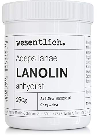 Lanolin Wollfett anhydrat 250g - wasserfrei und kaum Geruch - Wollwachs von wesentlich.