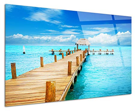 DECLINA, tableau design, verre acrylique, décoration murale, photo décorative, paysage Caraïbes, art mural, tableau moderne, décoration intérieure, cadeau déco