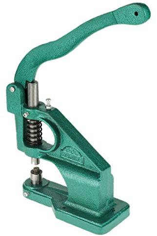 Ösenmaschine, Ösenpresse, Maschine mit 3 Stanzformen und 1500 Ösen 6/10/12 mm für Banner Schilder, 21,1 x 19,1 cm