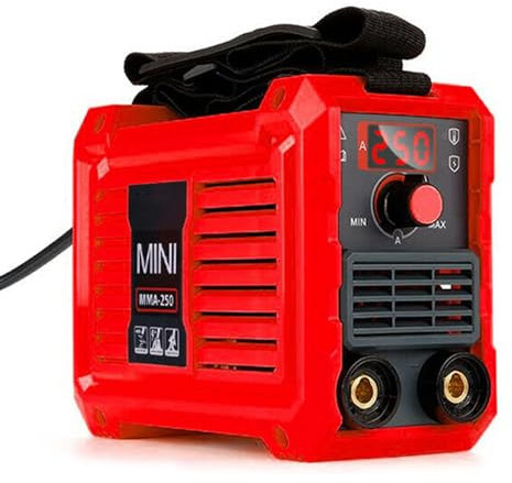 NAIMP Small Welder Machine, Mini Portable ARC Welder, Digital LED Display, 220V MMA Welding Inverter Gasless Tool, Included Electrode Holder,Work Clamp, Input Power Adapter Cable and Brush.