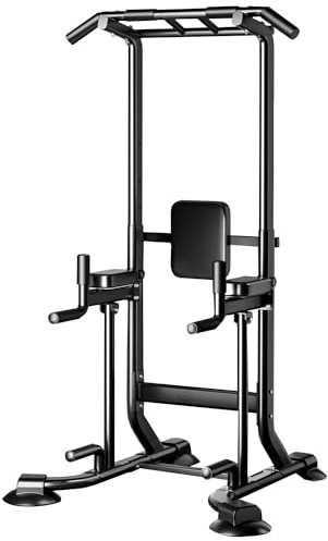 Power Tower, stazione per trazioni per l'allenamento domestico multifunzione per l'allenamento della forza con barra per trazioni e barra per dip carico massimo 660 libbre