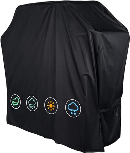 Mutsitaz Housse de Protection pour Barbecue à gaz - Imperméable - Indéchirable - Imperméable et Anti-poussière - avec Sangles Autocollantes et Sac de Rangement (121 x 55 x 106 cm)