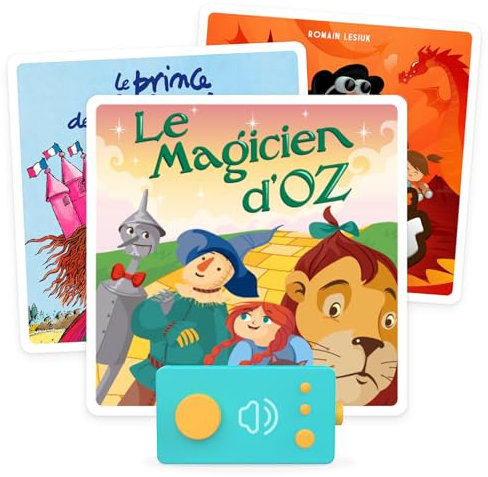 Lunii 3 Libros de Audio para niños a Partir de 5 años narradora interactiva Mi Fábrica Mago de Oz, El Príncipe de Motordu, el Despertador de los Dragones – Pack 30, 4h23 de Escucha-Caja de Historias,