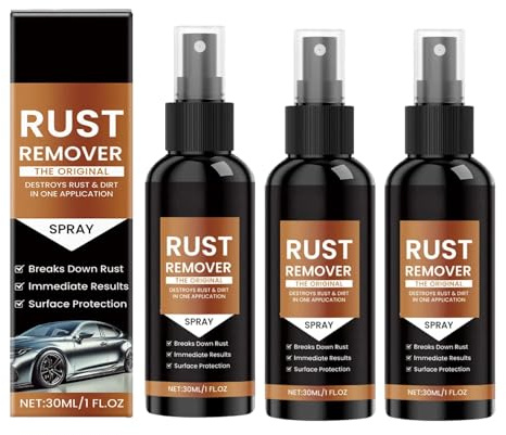 Power - Spray limpiador de óxido de alto rendimiento para tratamientos de óxido, inhibidor de óxido multiusos, antióxido, mantenimiento del coche, limpieza y eliminación de óxido, 3 unidades