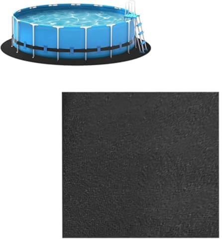 FACAIIO Tapis carré pour piscine hors sol 1,5 m x 1,5 m / 1,5 m x 2 m / 2 m x 2 m / 2 m x 2 m x x 2 m x tissu non tissé noir 260 g