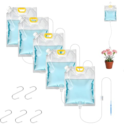5PCS 5L Sacchetti per Irrigazione a Goccia, Irrigazione Automatica Piante