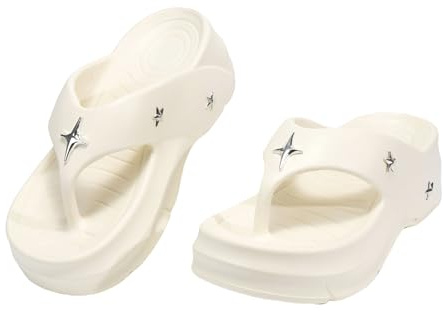 JOMIX Chanclas Elegantes Mujer Sandalias de Verano Antideslizantes con Suela Gruesa Zapatillas Cómodas y Ligeras de EVA para Playas Piscinas y Baños
