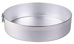 Pentole Agnelli Family Cooking Alluminio Tortiera Cilindrica con Anello, Argento, 24 cm