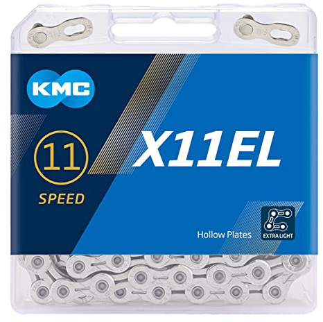 KMC Bike Chain X11, High Speed Bicycle Chain, Unbeatable Durability & Easy Mounting with X-Bridge Outer Plate, Shifting Performance Bicycle Chain, 11-Speed Bike Chain, 1/2 X 11/128 - 118 Links