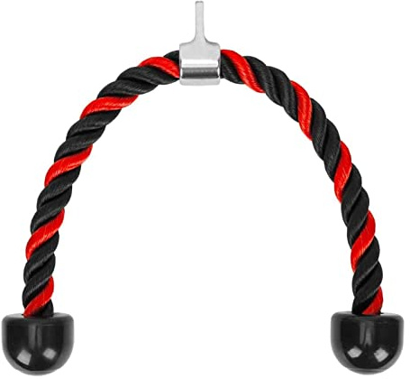 LAPONO Corde Triceps pour Poulie Musculation, Corde en polyéthylène avec embouts en PVC, Corde Poulie Accessoire Musculation pour Tirage, Station de Musculation, Salle de Sport, Maison