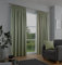 Fusion - Galaxy - Pair of Dim-out Pencil Pleat Curtains - 90 Width x 90 Drop (229 x 229cm) in Green