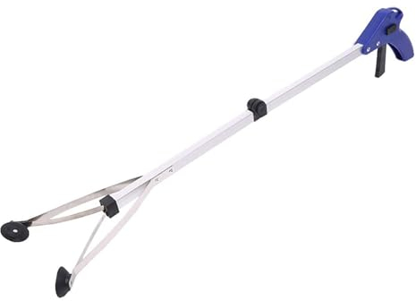 ZEACCT Bastone Raccoglitore di Rifiuti, Raccoglitore Pieghevole, Raccoglitore per Rifiuti Pesanti e Leggeri，Raccoglitore per Adulti, Strumento Ausiliario per la Raccolta dei Rifiuti (Manico Blu)