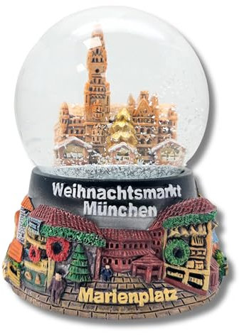 Souvenir Sfera di neve Mercatino di Natale Monaco Baviera Viaggi Germania Mitbringsel |30074
