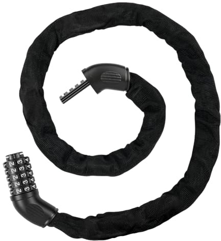 Ainiv Lucchetto Bici Catena, Antifurto a Combinazione a 5 Cifre, Lucchetto Bici Antifurto, Alta Qualità Antifurto Moto per Varie Bicicletta, Moto, E-Bike, MTB,Scooter (100cm)