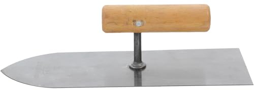 KALLORY Stainless Steel Concrete Hand Trowel Pointed Finishing Tool for Wall Building and Joint Filling Masonry Scraper for Indoor and Outdoor Construction with Comfortable Grip