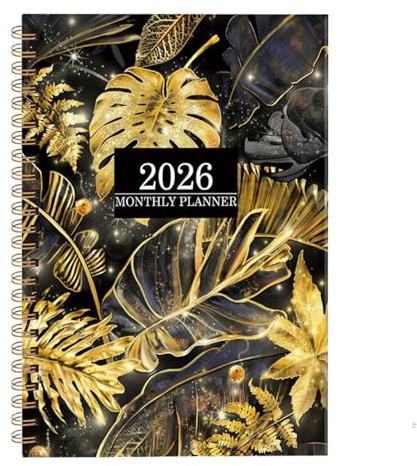 Agenda 2026, blommiga lådor med datum - 2026 kalenderbok månadsplanerare - för skol- och universitetsanvändning lärare studenter kontor arbete möte studie