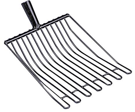 Kartoffel-Drahtgabel m. Dülle 14 Zinken, 37 x 32 cm o. Stiel