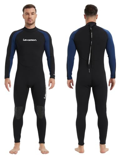 Lemorecn Wetsuits Jumpsuit Neoprene 3/2mm Full Body Diving Suit(3031,XL)