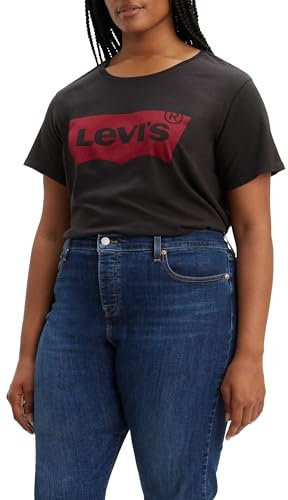 Levi's Damen Plus Size Perfect Tee T-Shirt, Stonewashed Black, 1XL