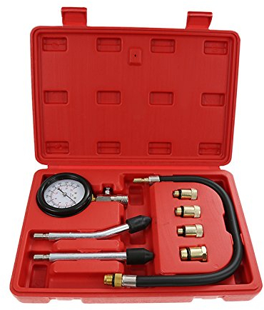 Flyelf Kompressionstester Set,KFZ Kompressionsprüfer mit Koffer,0-300 psi