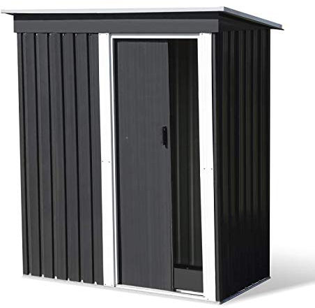 IDMarket - Abri de Jardin 1,3 m² Gris en Acier galvanisé