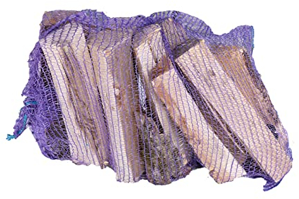Kaminholz Brennholz 6KG 12KG 18KG ofenfertig sauber im Sack verpackt ca 30cm Scheitenlänge + GRATIS HL Kauf Block (18kg (3 Sack) + 1 HL Kauf Block), Braun