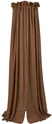 Meyco Baby Uni Betthimmel, Babyhimmel (Baldachin aus Baumwolle und Polyester, geschützte Umgebung, warme Atmosphäre, einfache Befestigung, weiche Textur, waschbar, Größe: 30 x 155 cm), Schokolade