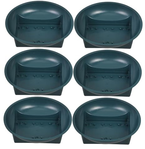 OFFSCH Supports De Fleurs Funéraires 6 Bols De Fleurs Extérieurs Verts Fournitures Commémoratives pour Cimetière pour Tombe