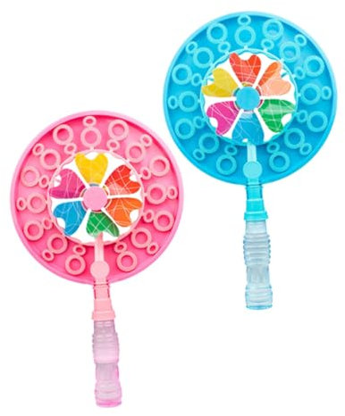 KOMBIUDA 2 Stück Seifenblasenstab Für Kinder Windrad Blasenstäbe Outdoor Seifenblasen Maker Riesenblasen Zauberstab Lustiges Familienspielzeug Strand Blasenstab Für Draußen