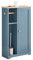 SoBuy Badezimmerschrank Schmal Kommode Regal Schrank Badezimmer Schubladenschrank - Badmöbel Schmal Nischenschrank für Kleine Bäder WC Aufbewahrung Blau 50x21x86cm BZR189-HG