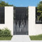 ChicAbode Gartentor Anthrazit 105x180 cm Stahl Gras-Design Gartentür mit Abschließbar Hoftor Eingangstor für Terrasse, Tor Zauntor Gartenpforte
