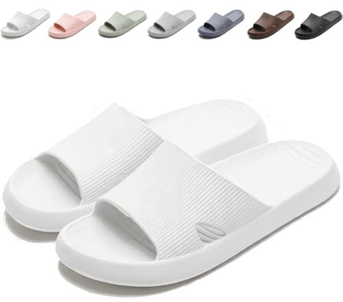 Anmerl Claquettes de Douche Antidérapantes Homme et Femme, Chaussons de Maison en EVA Souple, Sandales de Bain à Séchage Rapide pour Piscine, Spa et Plage